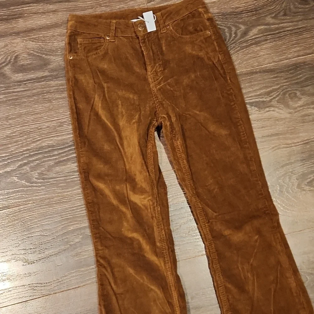 ❤️ NWT! ANTONIO MELANI ARIA HIGH RISE FLARE CORDUROY PANTS / JEANS In SEPIA, 2